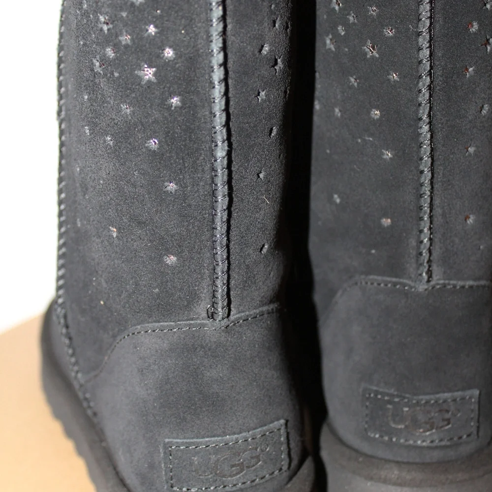 NEW UGG STARGIRL CLASSIC SHORT BLACK BOOTS‎ 6